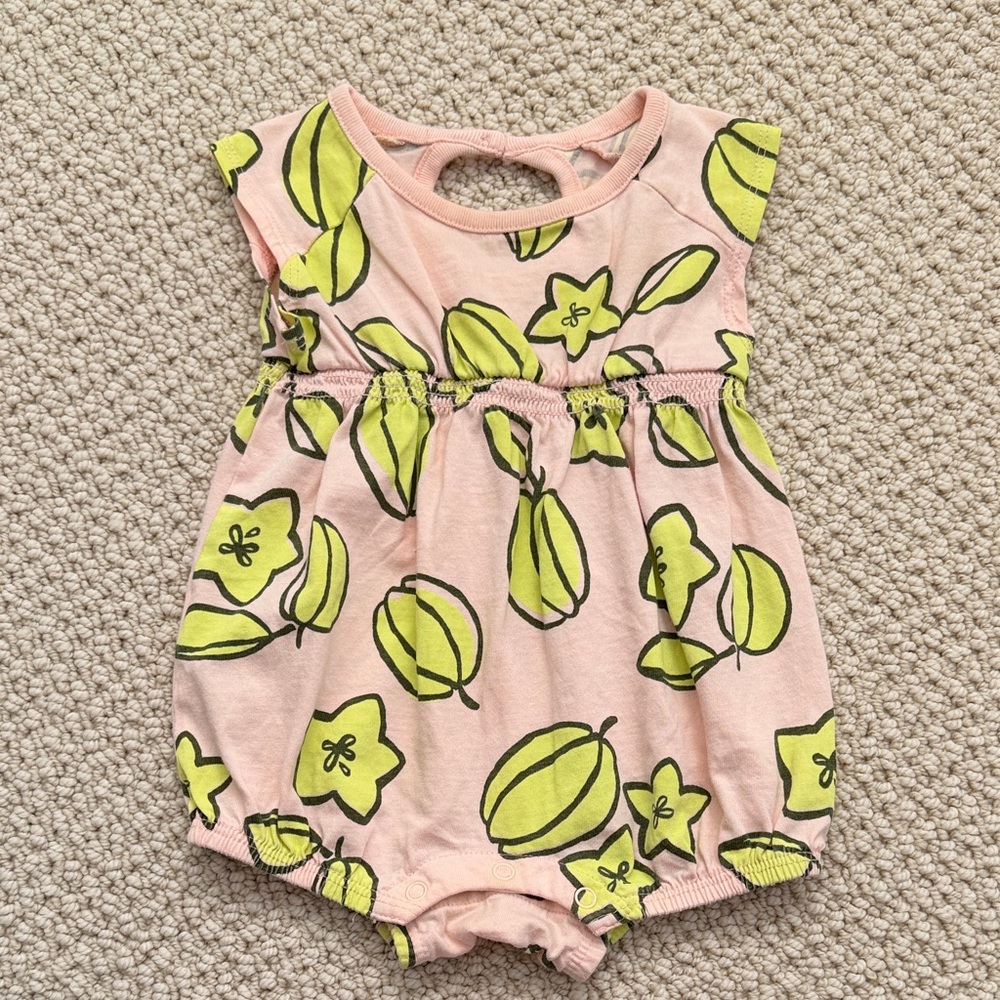 Tea Collection Pink and Green Kids One Piece